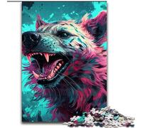 Puzzle per adulti 1000 puzzle psichedelici della iena, puzzle difficili per adulti, gioco rompicapo per adolescenti, regalo perfetto per la serata di giochi in famiglia, dimensioni: 38x26cm