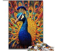 Puzzle per adulti 1000 puzzle psichedelici raffiguranti pavoni, dimensioni 26x38cm, ideali per gli innamorati, perfetti come regalo di Natale, Capodanno e San Valentino.