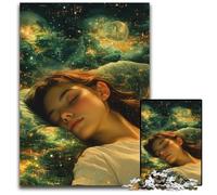 Puzzle per adulti 1000 puzzle ragazza addormentata puzzle di cartone sfida mentale, regalo perfetto per adolescenti e arredamento per la casa 26X38cm
