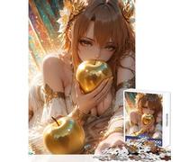 Puzzle per adulti 1000 puzzle Ragazza anime con mele d'oro Giocattoli antistress Ottimo regalo per giochi Gioco pratico Aiuta il cervello a esercitare Dimensioni 50x75cm
