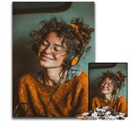 Puzzle per adulti 1000 puzzle ragazza che ascolta musica puzzle apprendimento giocattoli educativi, è ideale come regalo per tutta la famiglia per età 14+ 50X75CM