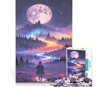 Puzzle per adulti 1000 Puzzle Ragazza e Pianeta Selvaggio, Gioco interattivo, Per divertimento in famiglia, Per rafforzare l'amore tra le coppie 38x26cm