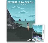 Puzzle per adulti 1000 puzzle Reynisfjara Beach Art Giochi educativi Vacanze a casa Uccidi il tempo Regali di compleanno Dimensioni 50x75cm