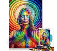 Puzzle per adulti 1000 Puzzle Risveglio nell'arcobaleno Taglio preciso Arte Concentrazione Gioco divertente Gioco per il tempo libero Decorazione natalizia da parete (38x26cm)