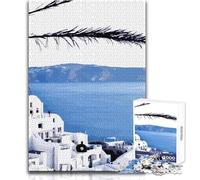 Puzzle per adulti 1000 puzzle Santorini Grecia Oceano Giochi educativi Vacanza a casa Passa il tempo Regali di compleanno Dimensioni 38x52cm