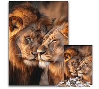 Puzzle per adulti 1000 puzzle savana africana leone puzzle in legno giocattolo educativo per adolescenti, decorazione per casa e ufficio 50X75CM