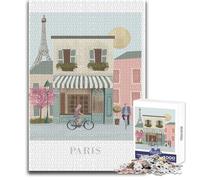 Puzzle per adulti 1000 puzzle Scena di strada parigina Giochi educativi Vacanza a casa Ammazza tempo Regali di compleanno Dimensioni 38x52cm