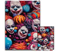 Puzzle per adulti 1000 puzzle Scheletro Clown Puzzle Antistress Vacanza a casa Uccidere il tempo, Un'opera d'arte per e dai 14 anni 50X75CM