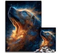 Puzzle per adulti 1000 puzzle spazio Golden Retriever puzzle giochi giocattoli regalo, migliora l'amore tra coppie per età 14+ 50X75CM