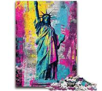 Puzzle per adulti 1000 puzzle Statua della Libertà, gioco per famiglie antistress, sfida difficile, rafforza l'amore tra coppie, 50x75cm