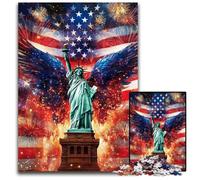 Puzzle per adulti 1000 puzzle Statua della Libertà Puzzle in legno Gioco Giocattoli, Decorazioni per la casa uniche e regali per età 14+ 50X75CM