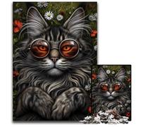 Puzzle per adulti 1000 puzzle Steampunk Cat Puzzle Giocattoli educativi di apprendimento, ideali come regali per tutta la famiglia per età 14+ 50X75CM
