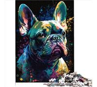 Puzzle per adulti 1000 Puzzle stile Bulldog francese per puzzle in legno Jigsaw Puzzle Gioco impegnativo 1000 pezzi (75x50 cm)