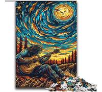 Puzzle per adulti 1000 puzzle Suonare la chitarra sotto le stelle, aiuta il cervello a esercitare i giocattoli avvincenti per coltivare la pazienza Collezione di artisti, Belle arti 38x52cm