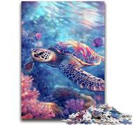 Puzzle per adulti 1000 puzzle Tartarughe marine Giochi educativi Decorazione per la casa Gioco educativo per compleanno, Natale 26x38cm