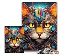 Puzzle per adulti 1000 puzzle Tech Cat in cartone 26x38cm per adolescenti e famiglie - Gioco rompicapo fai da te, regalo