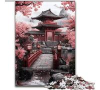 Puzzle per adulti 1000 puzzle Tempio giapponese, rompicapo per decorazioni murali, regali unici per compleanno e Natale per bambini dai 14 anni (dimensioni 26x38cm)