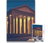 Puzzle per adulti 1000 puzzle Tempio romano di notte Giochi educativi Vacanze a casa Passa il tempo Regali di compleanno Dimensioni 38x52cm