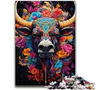 Puzzle per adulti 1000 puzzle tori colorati aiutano il cervello ad allenarsi giocattoli avvincenti per coltivare la pazienza decorazione perfetta 26x38cm