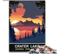 Puzzle per adulti 1000 puzzle Tramonto nel lago del cratere Gioco impegnativo e gioco per famiglie Ideale come regalo per tutta la famiglia (50x75cm) 1000 pezzi