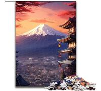 Puzzle per adulti 1000 puzzle Tramonto sul Monte Fuji in cartone, regalo per uomini e donne, per occasioni quotidiane e speciali, 1000 pezzi(26x38cm)