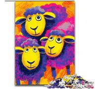 Puzzle per adulti 1000 puzzle Tre pecore, adatti a persone dai 14 anni in su Difficili da completare ma divertenti e spiritosi Ottimo regalo (dimensioni 50x75cm)