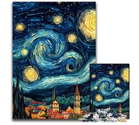 Puzzle per adulti 1000 puzzle Van Gogh Cielo notturno Puzzle di cartone Giochi educativi, Rafforza l'amore tra coppie per età 14 anni in su 26X38CM