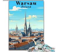 Puzzle per adulti 1000 puzzle Varsavia Polonia Viaggio Gioco stimolante e gioco per famiglie Ideale come regalo per tutta la famiglia (50x75cm) 1000 pezzi