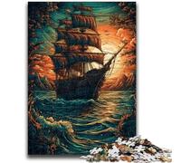 Puzzle per adulti 1000 puzzle Veliero per 14+ Gioco di sfida unico Giochi per famiglie Regali di compleanno di Natale 50x75cm