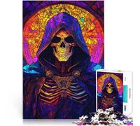 Puzzle per adulti 1000 puzzle Vetrata del Paladino Morto Fatto di carta,Adatto a partire dai 14 anni decorazione da parete del gioco Idee regalo。misurare:38x52cm/14.96x20.47pollice