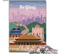 Puzzle per adulti 1000 puzzle Viaggio a Pechino Gioco per famiglie Antistress Sfida difficile Collezione di artisti, Belle arti (26x38cm) 1000 pezzi