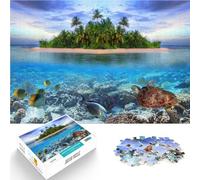 Puzzle per adulti 1000 puzzle Viaggio alle Maldive in Asia Fatto di legno per 14+ Antistress Sfida difficile Regalo per i compleanni misurare：50x75cm
