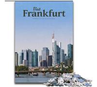 Puzzle per adulti 1000 puzzle Visita Francoforte Gioco stimolante e gioco per famiglie Ideale come regalo per tutta la famiglia (26x38cm) 1000 pezzi