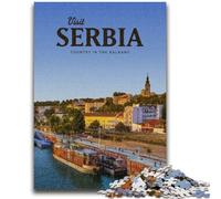 Puzzle per adulti 1000 puzzle Visita la Serbia Giochi educativi Decorazione della casa Gioco educativo per compleanno, Natale (dimensioni 50x75cm)