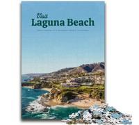 Puzzle per adulti 1000 puzzle Visita Laguna Beach, regali di gioco stimolanti ideali come regalo per tutta la famiglia (50x75cm)