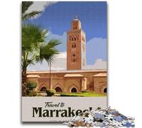 Puzzle per adulti 1000 puzzle Visita Marrakech, gioco stimolante, tutta la famiglia (50x75cm)