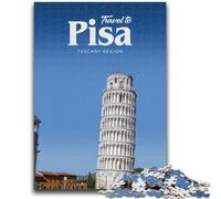 Puzzle per adulti 1000 puzzle Visita Pisa Giochi educativi Decorazione della casa Gioco educativo per compleanno, Natale (dimensioni 38x26cm)
