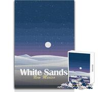 Puzzle per adulti 1000 puzzle White Sands National Park di notte Gioco di sfida unico che migliora la memoria Regalo per compleanni Dimensioni 38x26cm