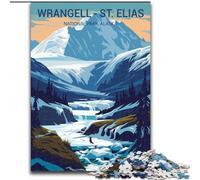 Puzzle per adulti 1000 puzzle Wrangell St Elias, per 14+ anni, per divertimento in famiglia e serate di gioco, collezione di artisti, belle arti, 50x75cm