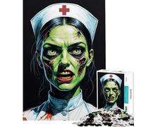 Puzzle per adulti 1000 Puzzle Zombie Infermiera Difficile e Sfida Corsa di Velocità Manuale Giocattolo Decorazione da Parete per Adulti dai 14 anni in su (50x75cm)