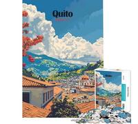 Puzzle per adulti 1000 Quito Ecuador Poster di viaggio per giochi educativi Giocattoli educativi Giochi educativi Regali di Babbo Natale segreto Regali per donne (dimensioni 38x26cm)