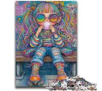 Puzzle per adulti 1000 Rainbow Girl Family Fun per un divertimento in famiglia, ideale come regalo per tutta la famiglia dai 14 anni in su, 26x38cm