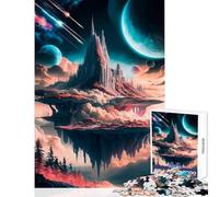 Puzzle per adulti 1000 Regni del Castello Celeste Giocattoli antistress Regali di Babbo Natale segreto Giochi educativi Difficili da completare Dimensioni 38x26cm