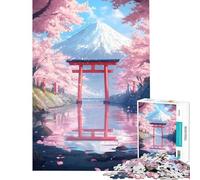 Puzzle per adulti 1000 Riflessi Sakura Attività divertenti da fare a casa Un'opera d'arte Giochi rilassanti Adatto a persone dai 14 anni in su (38x26cm)