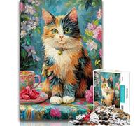 Puzzle per adulti 1000 ritratti di gatti, gioco stimolante e gioco per famiglie, per la decorazione della casa per età dai 14 anni in su 38x26cm