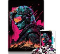 Puzzle per adulti 1000 robot al neon 1000 pezzi per adolescenti, antistress, sfida difficile, giocattoli per la decorazione della casa (dimensioni 38x26cm)