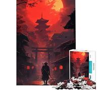 Puzzle per adulti 1000 Samurai Paesaggio Giapponese Giocattolo Gioco Intellettuale Gioco Educativo Ma Divertente e Spiritoso Regalo per Compleanni (Dimensioni 38x26cm)