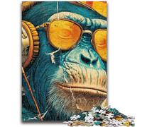 Puzzle per adulti 1000 scimmie con gli occhiali, per età 14 e oltre Ogni pezzo è unico - Gioco divertente e stimolante per tutta la famiglia Ottimo regalo 26X38CM