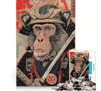 Puzzle per adulti 1000 scimmie samurai gioco rompicapo interazione genitore-figlio rafforza l'amore tra le coppie 38x26cm