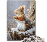 Puzzle per adulti 1000 scoiattoli in inverno Gioco per famiglie Antistress Sfida difficile Regali di Babbo Natale segreto 50x75cm
